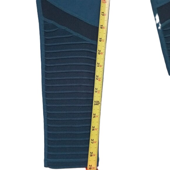 Mono B Leggings Women's Teal Pull On Long Stretch Athletic Pants Size Small - Picture 4 of 6